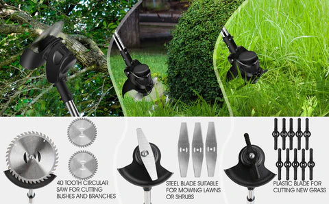 16PCS Replacement Blades Set for 3-in-1 Cordless Grass Trimmer