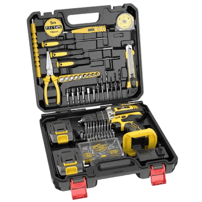 20V Cordless Impact Drill Kit | 136PCS, 45Nm, 2 Batteries, LED Light