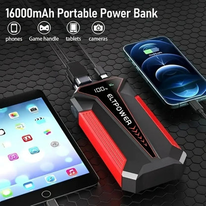 4 in 1 Portable Jump Starter with Air Pump Pro