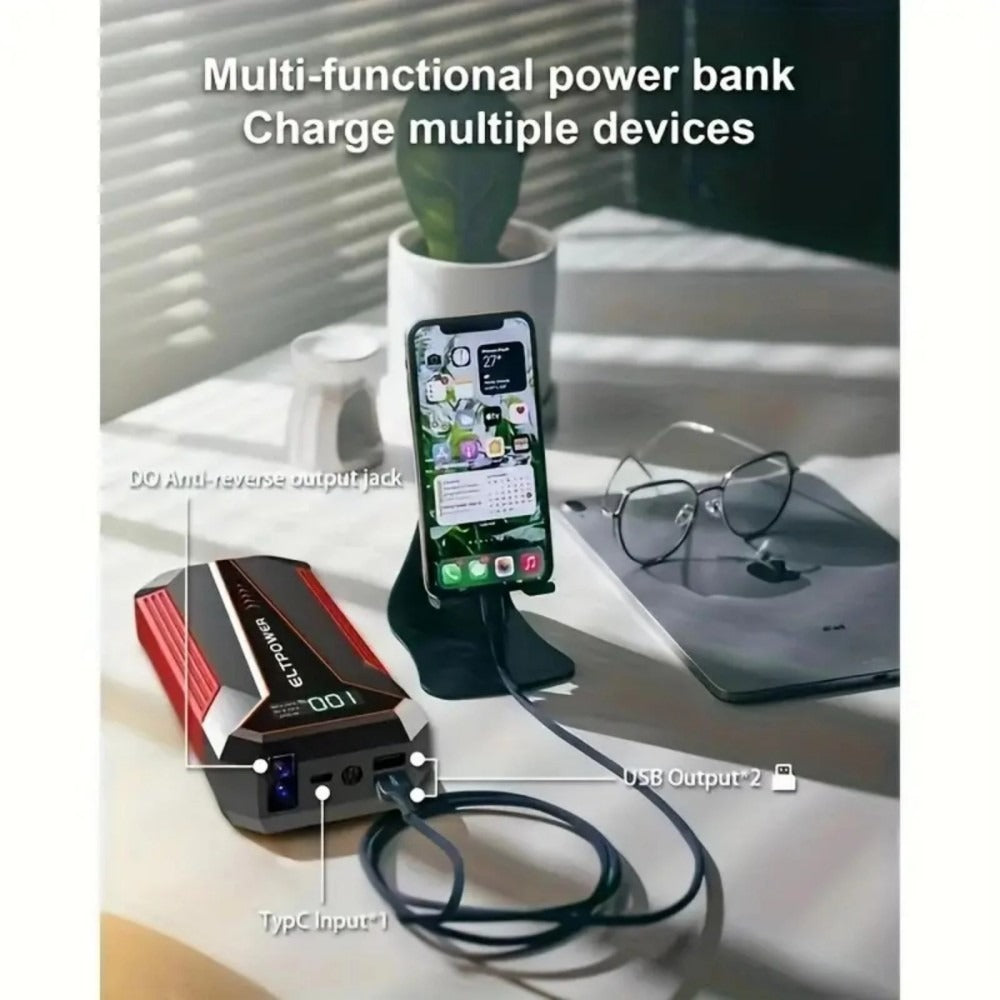 4 in 1 Portable Jump Starter with Air Pump Pro