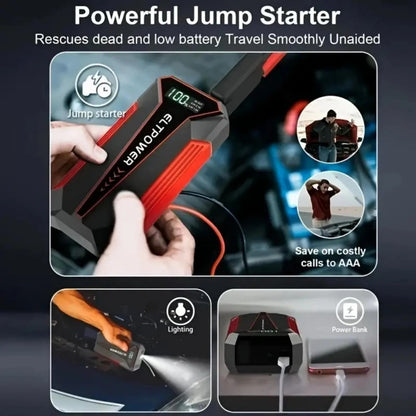 4 in 1 Portable Jump Starter with Air Pump Pro