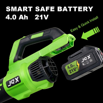 AirJet™ 21V Cordless Leaf Blower | Brushless Motor, Dual Batteries & High-Performance Handheld Yard Blower