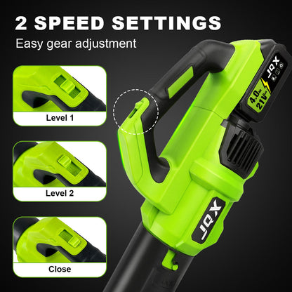 AirJet™ 21V Cordless Leaf Blower | Brushless Motor, Dual Batteries & High-Performance Handheld Yard Blower