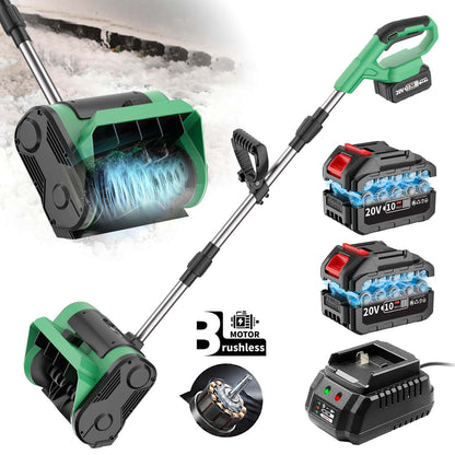 20V Cordless Snow Shovel – 12" Lightweight & Powerful Electric Snow Blower with 2X Battery