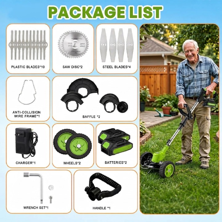 TrimFlex™ 3-in-1 Grass Trimmer | Cordless use, edging, cutting blades