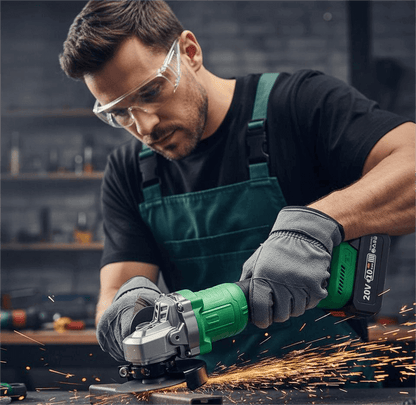 Cordless Brushless Angle Grinder – 20V | 3-Speed | 4000mAh Dual Battery