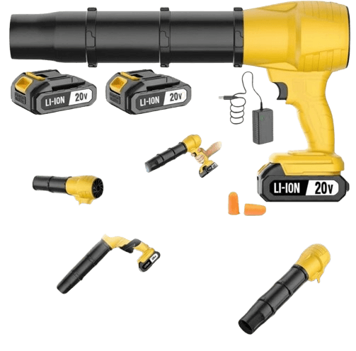 Turbo™ 20V Brushless High-Pressure Leaf Blower | 2×2000mAh Battery, 3 Nozzles