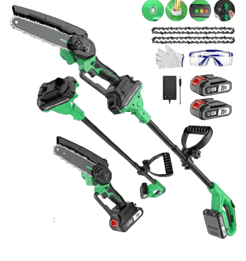 2-in-1 Cordless 6-Inch Pole Saw | 5–10 ft Extendable Rod | 2 Batteries (2000mAh)
