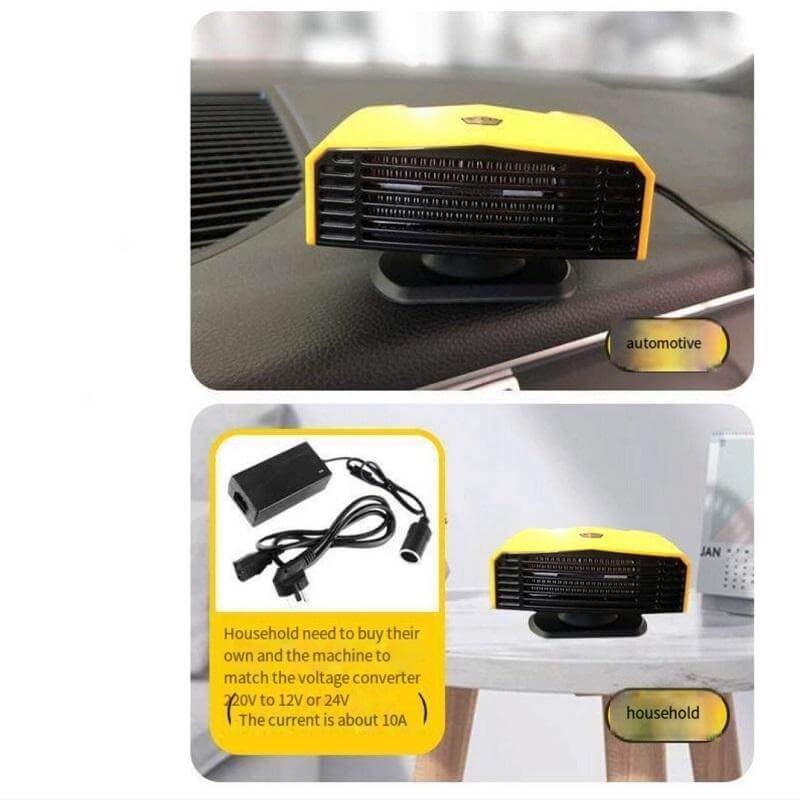 2-in-1 Portable Car Heater & Fan – Fast Defrost, Demist & Cooling