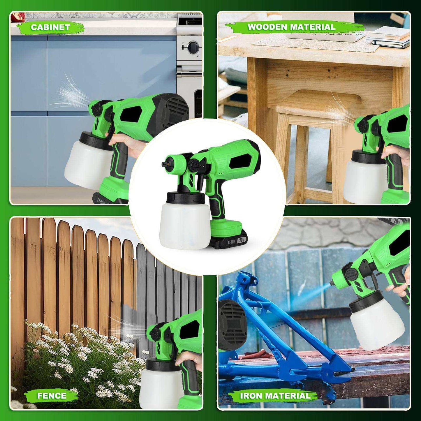 SprayMaster™ Paint Spray Gun | 1500W motor, dual batteries, 1000ml tank
