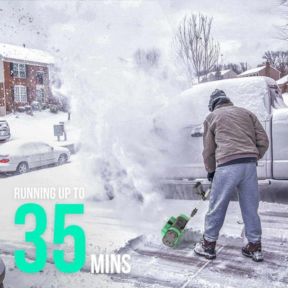 20V Cordless Snow Shovel – 12" Lightweight & Powerful Electric Snow Blower with 2X Battery