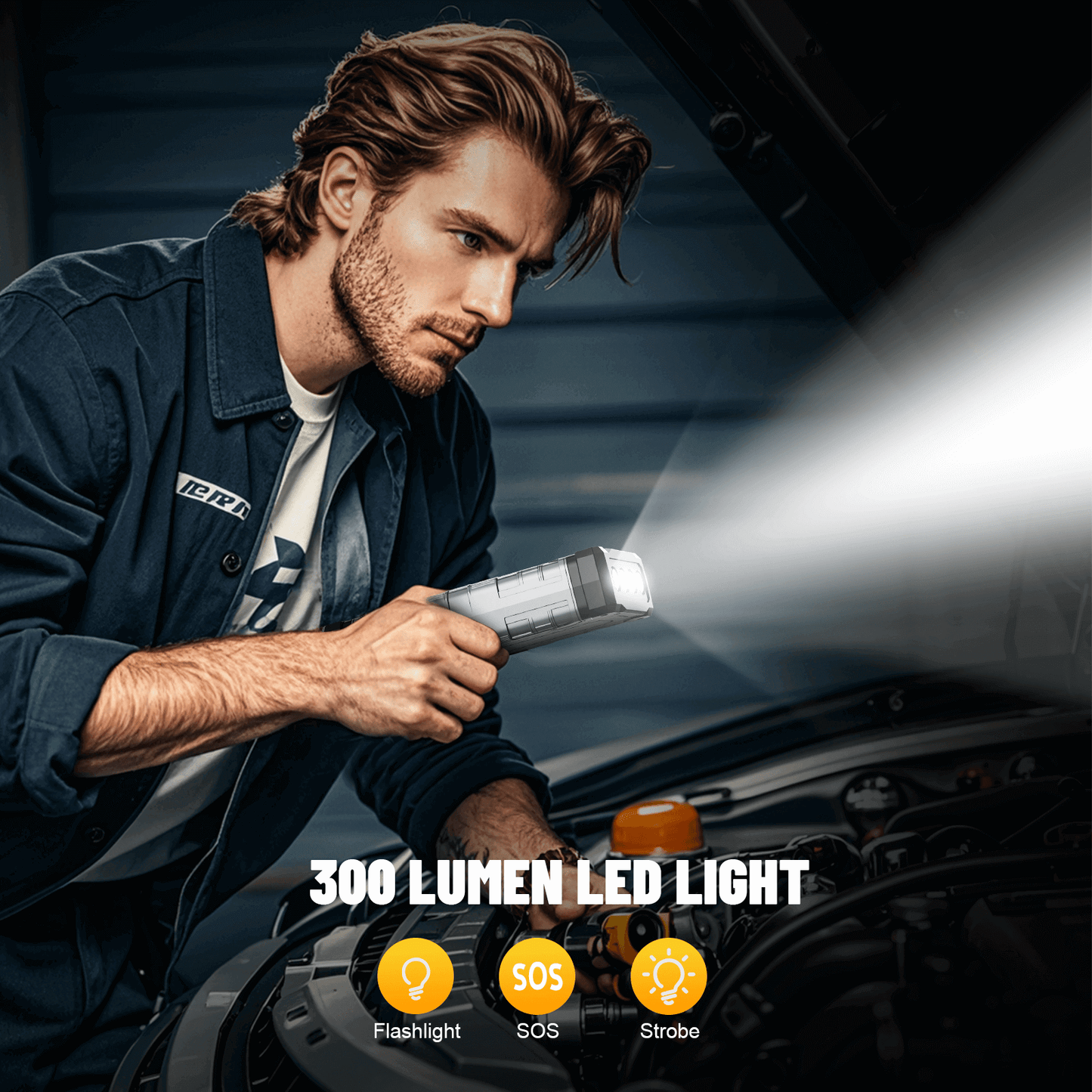 MULTI FUNCTION Car Jump Starter Power Bank with LED Emergency Light