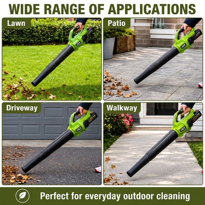 AirJet™ 21V Cordless Leaf Blower | Brushless Motor, Dual Batteries & High-Performance Handheld Yard Blower