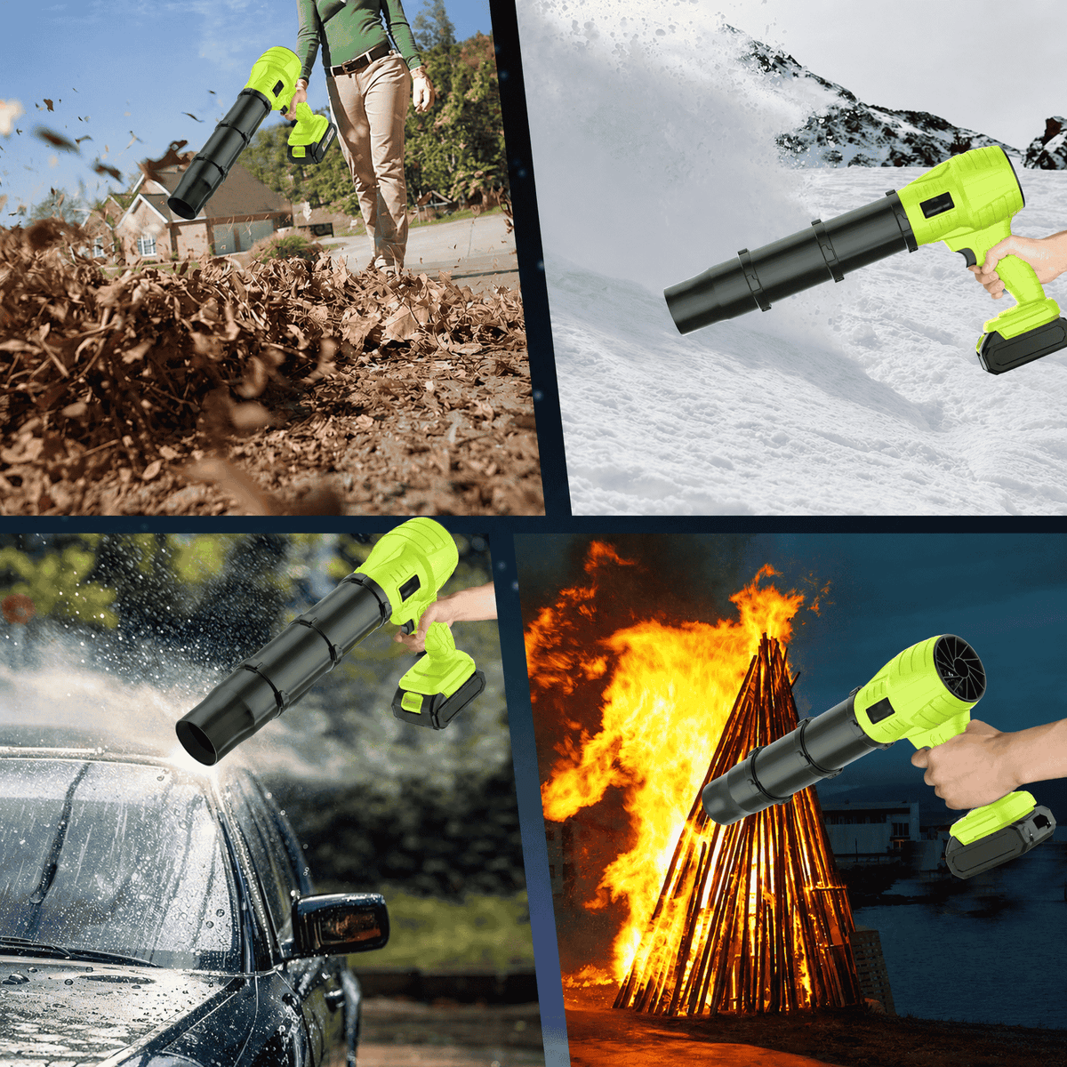 Turbo Cordless Leaf Blower – 150 MPH 600 CFM, 20V 4.0Ah Battery, Lightweight 4-in-1 Handheld Blower