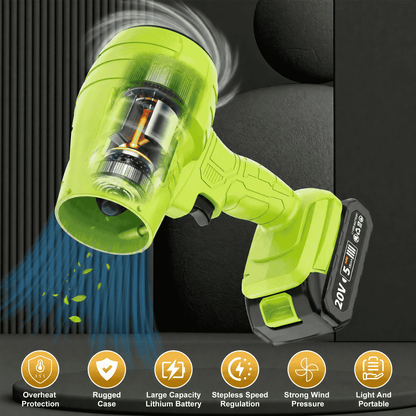 Turbo Cordless Leaf Blower – 150 MPH 600 CFM, 20V 4.0Ah Battery, Lightweight 4-in-1 Handheld Blower