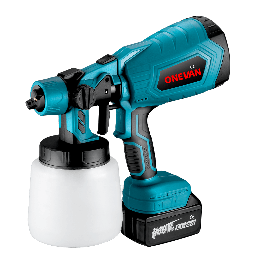1500W Electric Paint Spray Gun with Dual Battery