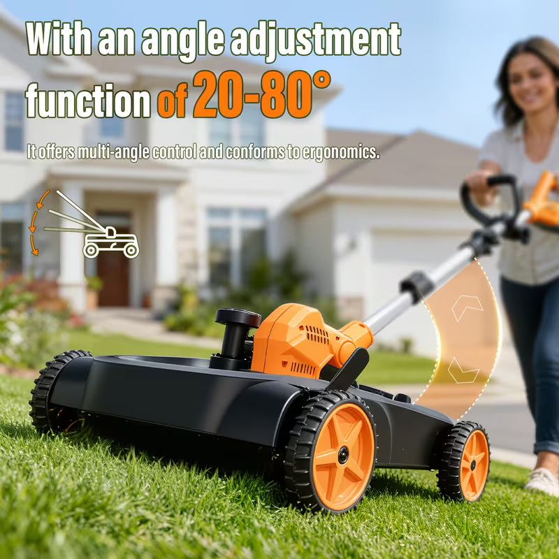 TrimFlex™ Electric Lawn Mower 3000W Brushless | String Trimmer & Wheeled Edger Combo | 2×4.0Ah Battery