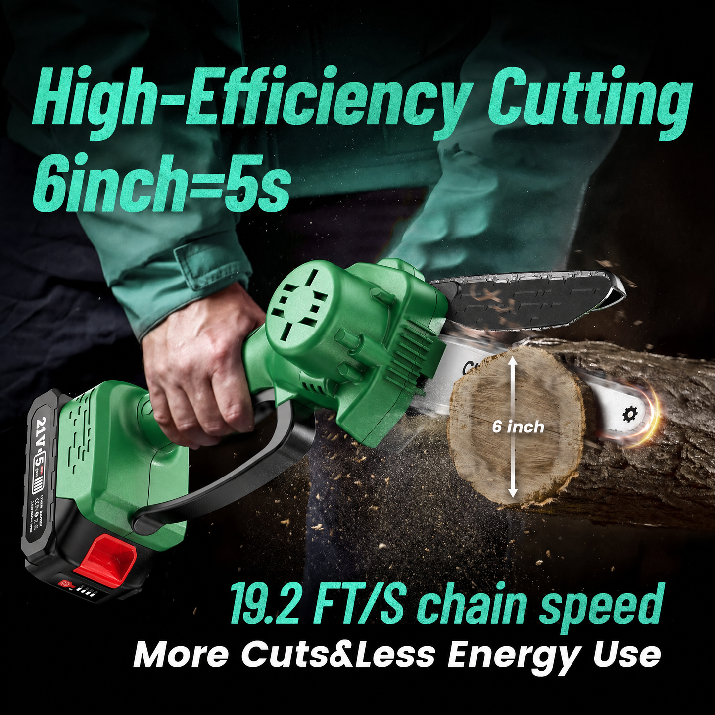 TrekSaw™ Cordless Chainsaw Set | 2-in-1 design, extendable pole, 2x20V
