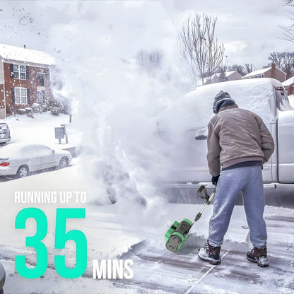 FrostSweep™ Cordless Snow Shovel | 20V use, 12" width, dual batteries