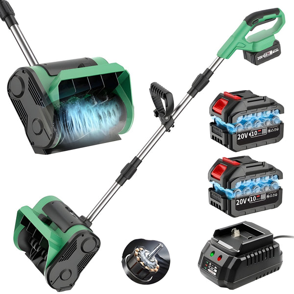 FrostSweep™ Cordless Snow Shovel | 20V use, 12" width, dual batteries