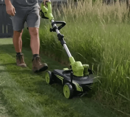 TrimFlex™ Electric Lawn Mower 3000W Brushless | String Trimmer & Wheeled Edger Combo | 2×4.0Ah Battery