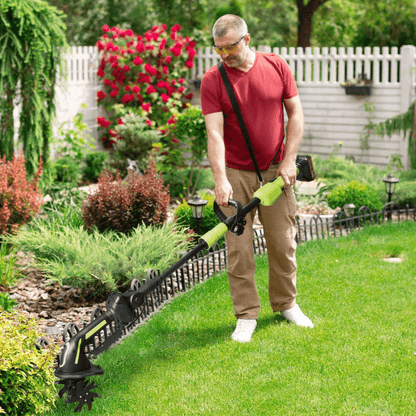 2-in-1 Cordless Garden Tiller & Cultivator with Adjustable Extension Pole