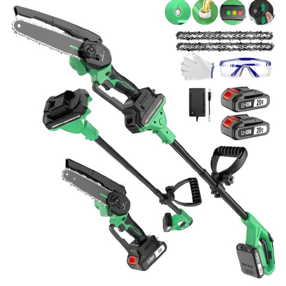 TrekSaw™ Cordless Chainsaw Set | 2-in-1 design, extendable pole, 2x20V