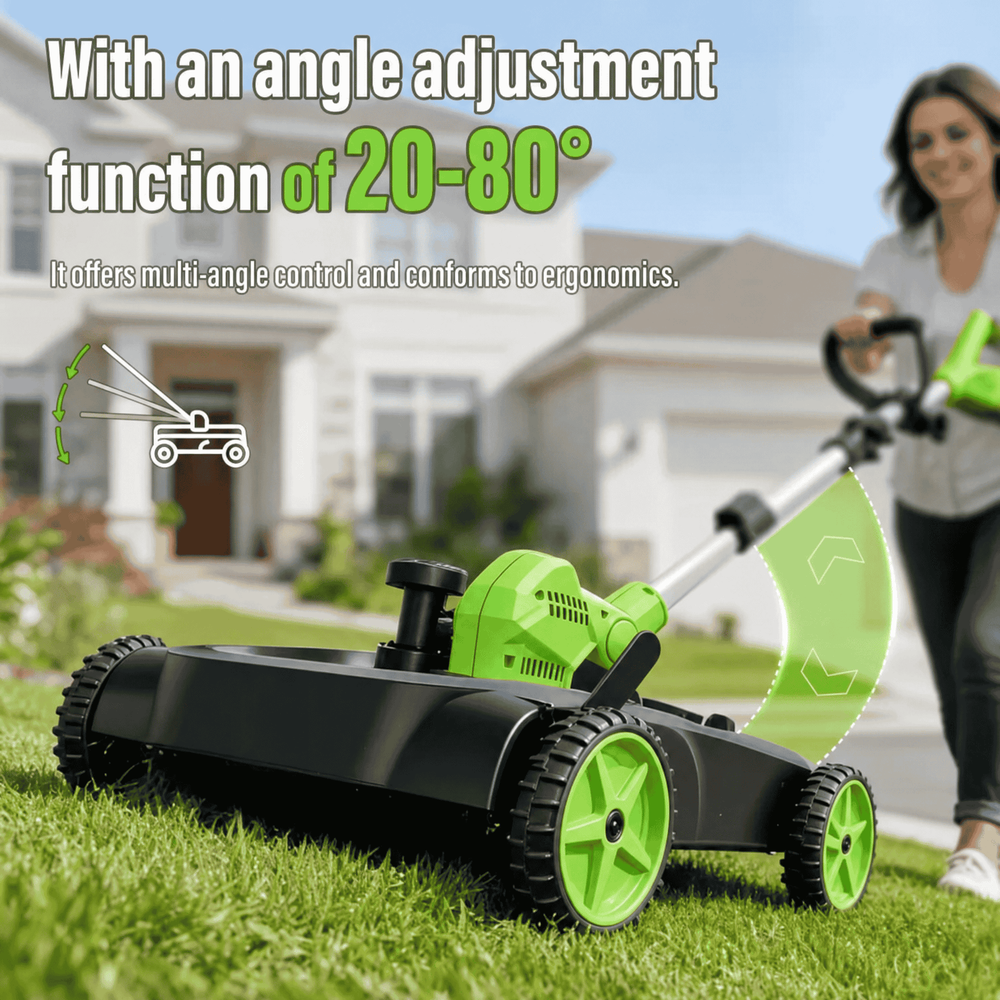 TrimFlex™ Electric Lawn Mower 3000W Brushless | String Trimmer & Wheeled Edger Combo | 2×4.0Ah Battery